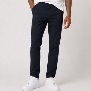 Western Rise Evolution Pant Mens 33 Navy Blue Slim Straight Travel Chino Stretch